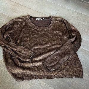 Vince Metallic Crew Neck Sweater- Size M